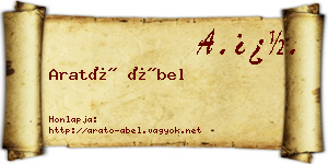 Arató Ábel névjegykártya