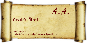Arató Ábel névjegykártya